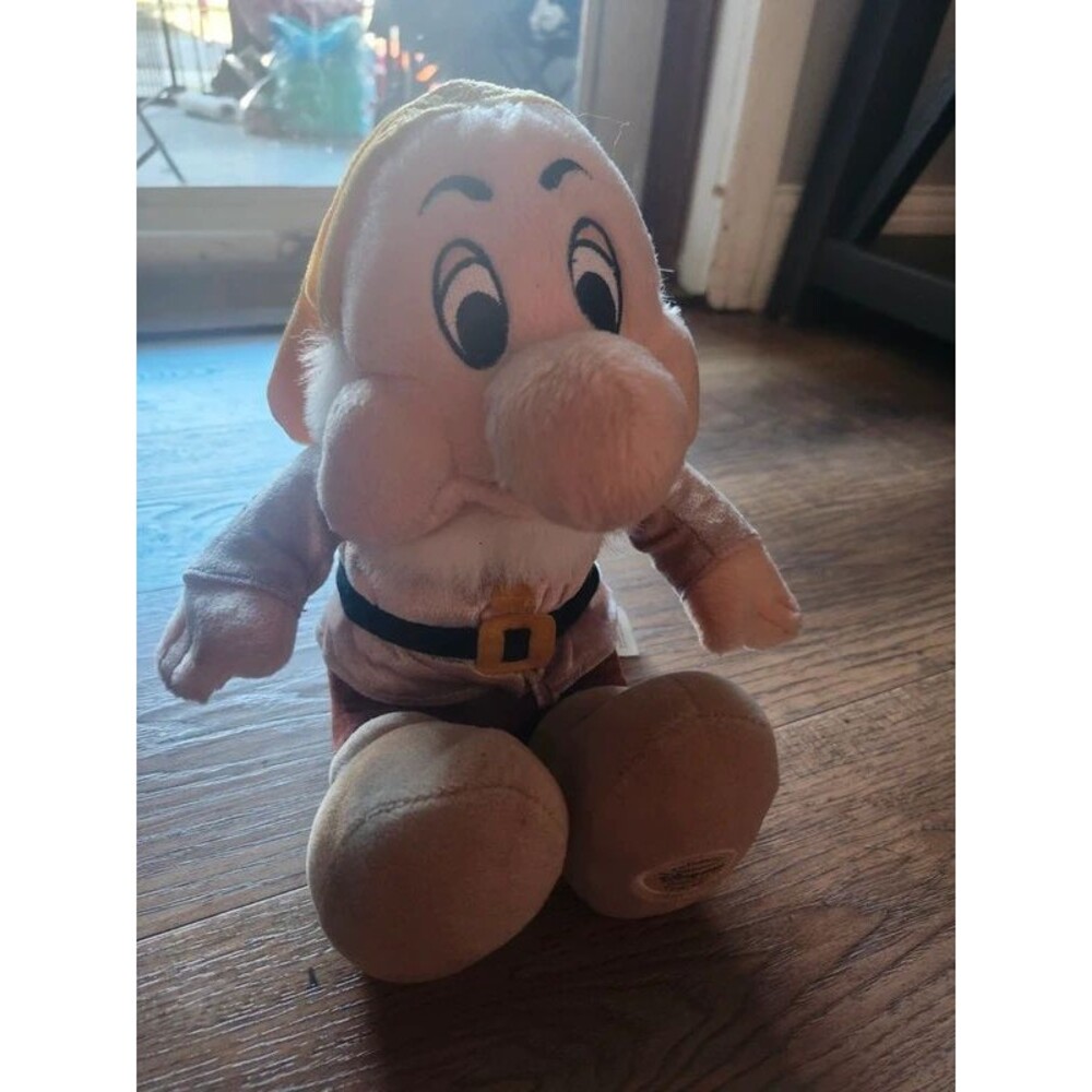 Vintage Disney Store Sneezy Dwarf Plush 12" Snow White Seven Dwarfs Stuffed Anim